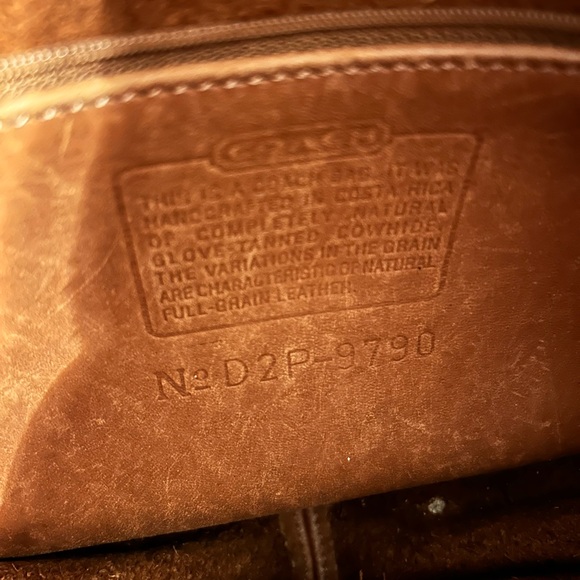 Vintage Coach City Bag #9790 – April 1992 – British Tan – Original Hang Tag - Picture 7 of 14